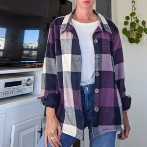 Plaid CABELA'S  flannel 100% cotton shacket size Medium/large